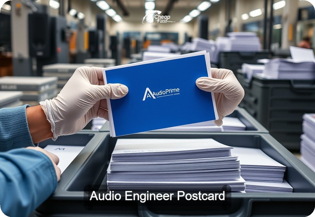 Audio Engineer Postcard Sample 06 · 6" x 11" design sample