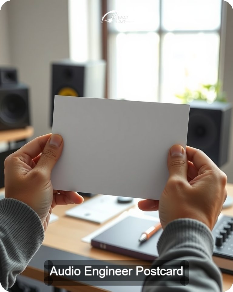 Audio Engineer Postcard Sample 08 · 4.25" x 5.5" design sample