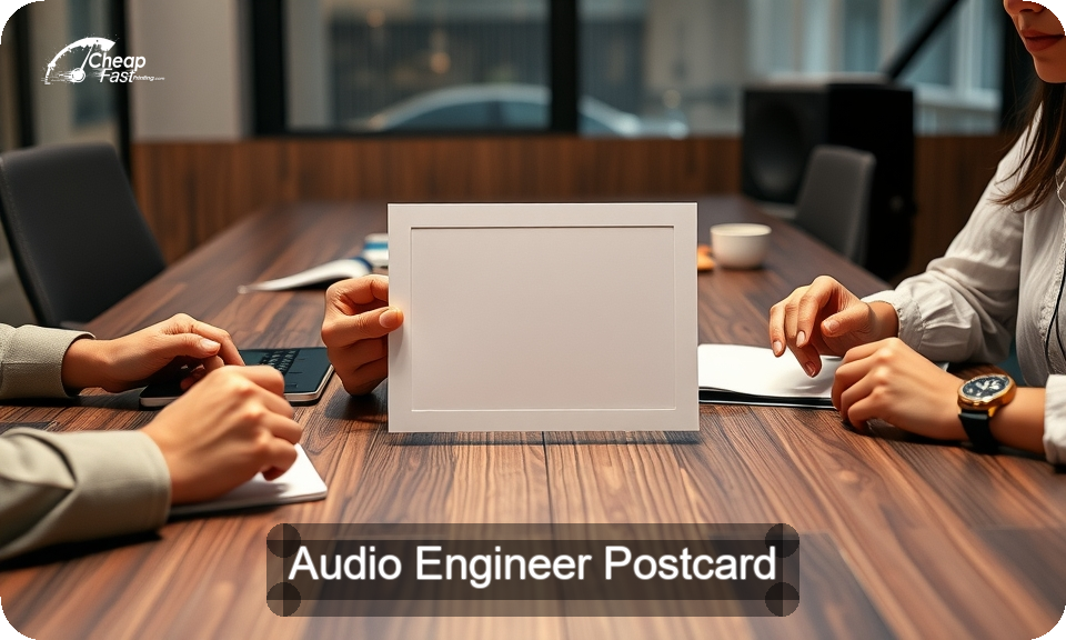 Audio Engineer Postcard Sample 09 · 4" x 9" design sample
