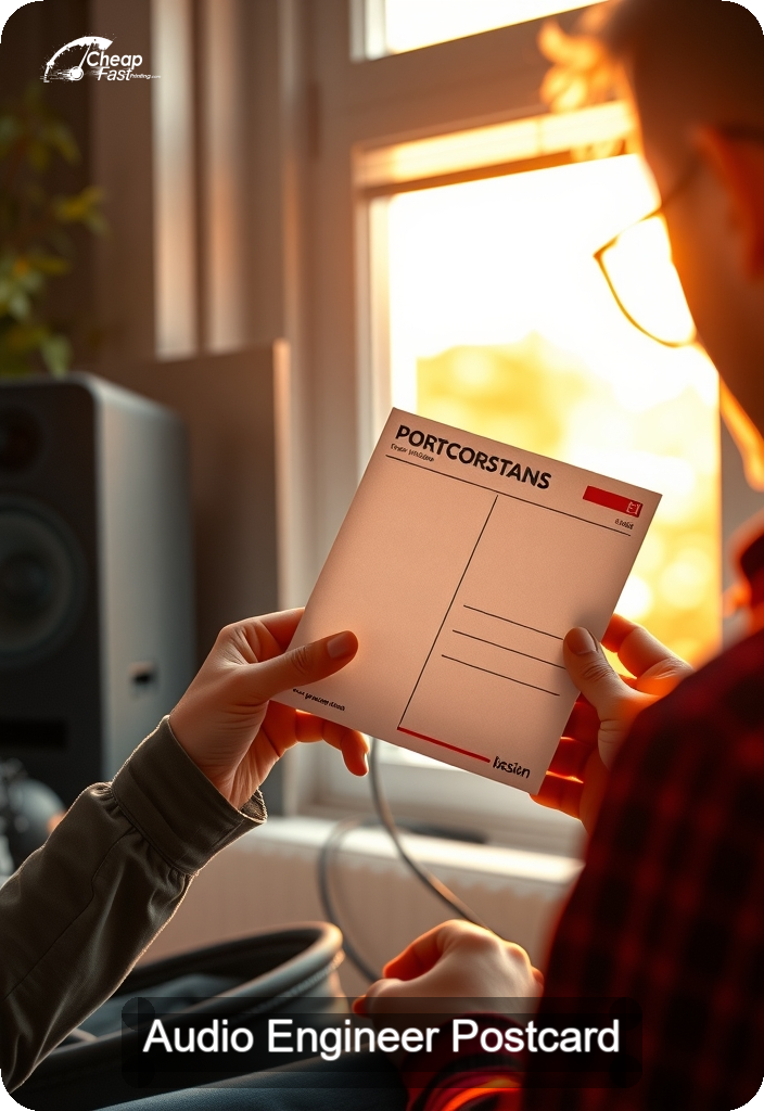 Audio Engineer Postcard Sample 10 · 4.5" x 6.5" design sample