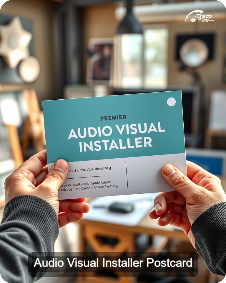 Audio Visual Installer Postcard Sample 02 · 4.25" x 5.5" design sample