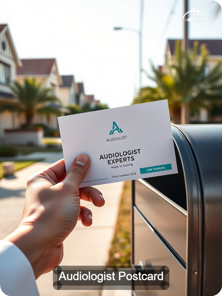 Audiologist Postcard Sample 04 · 5" x 7" design sample