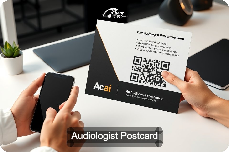 Audiologist Postcard Sample 05 · 6" x 9" design sample