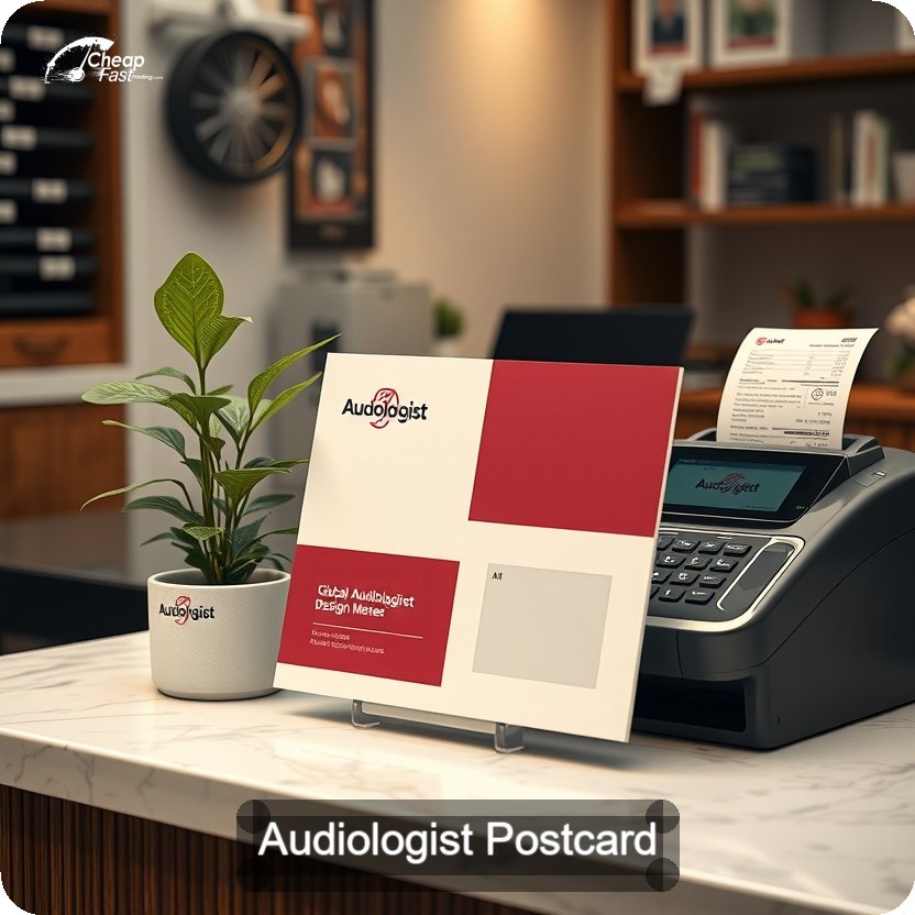 Audiologist Postcard Sample 07 · 5" x 5" design sample