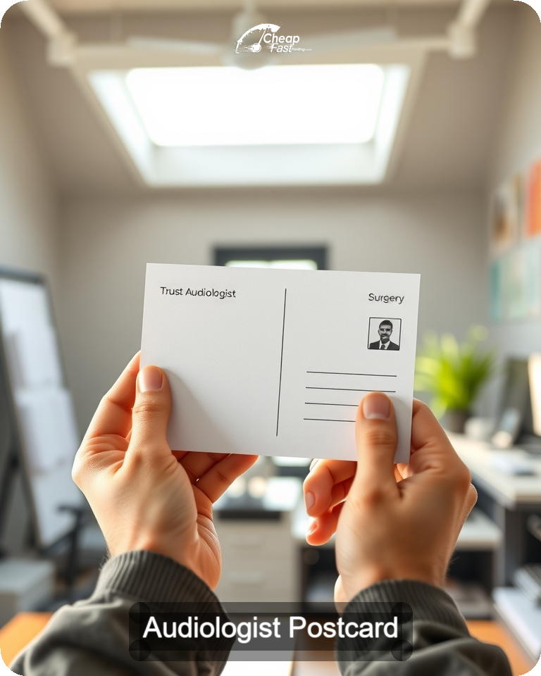 Audiologist Postcard Sample 08 · 4.25" x 5.5" design sample