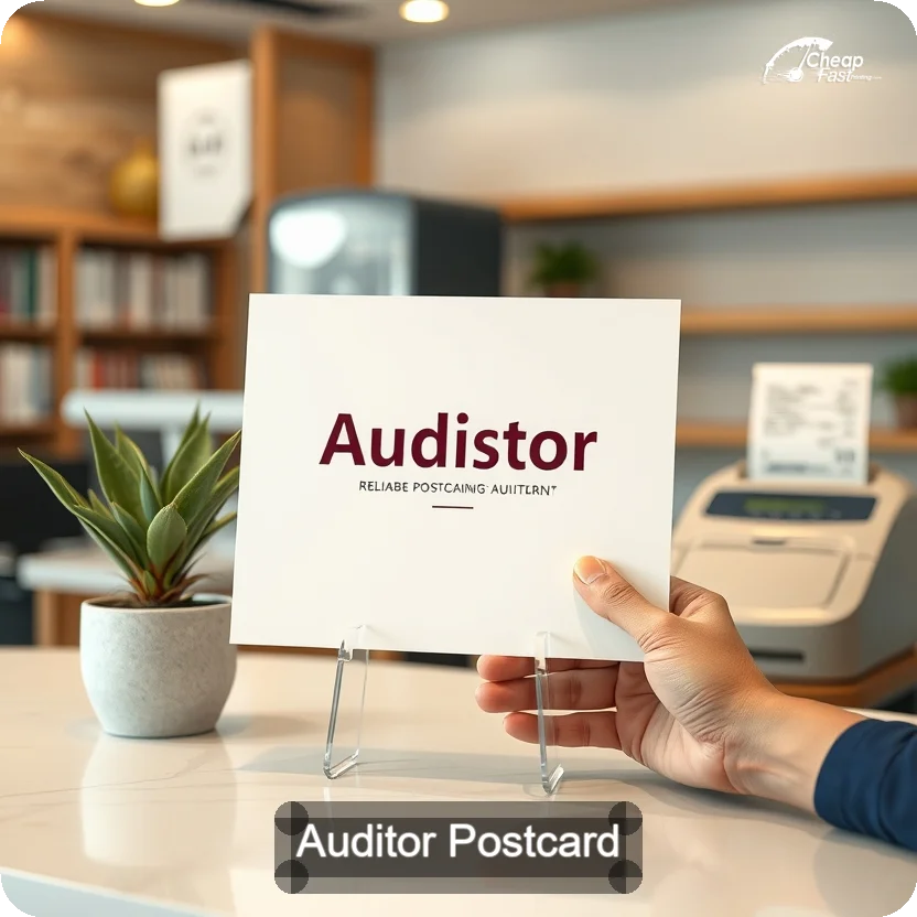 Auditor Postcard Sample 02 · 5" x 5" design sample