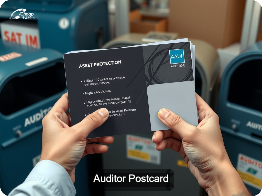 Auditor Postcard Sample 06 · 6.5" x 9" design sample