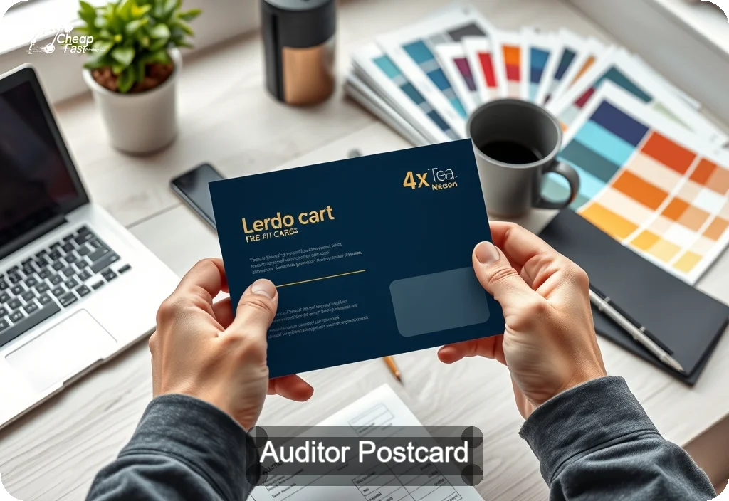 Auditor Postcard Sample 08 · 4" x 6" design sample