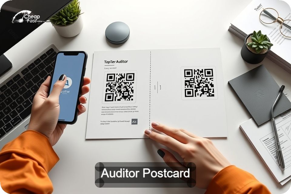 Auditor Postcard Sample 10 · 6" x 9" design sample