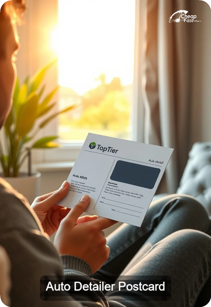 Auto Detailer Postcard Sample 05 · 4.5" x 6.5" design sample