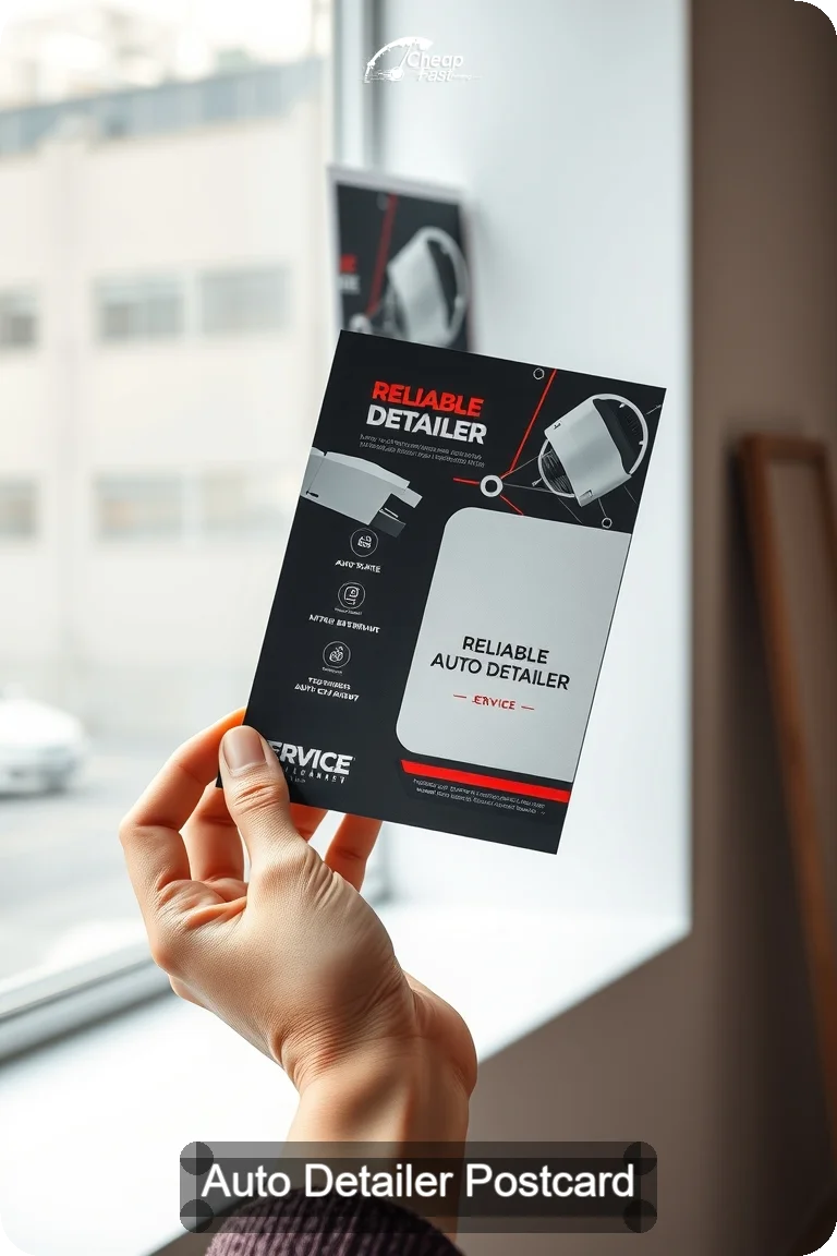 Auto Detailer Postcard Sample 07 · 4.5" x 11" design sample