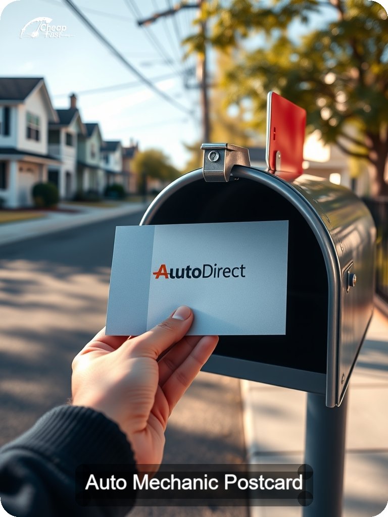 Auto Mechanic Postcard Sample 07 · 5" x 7" design sample