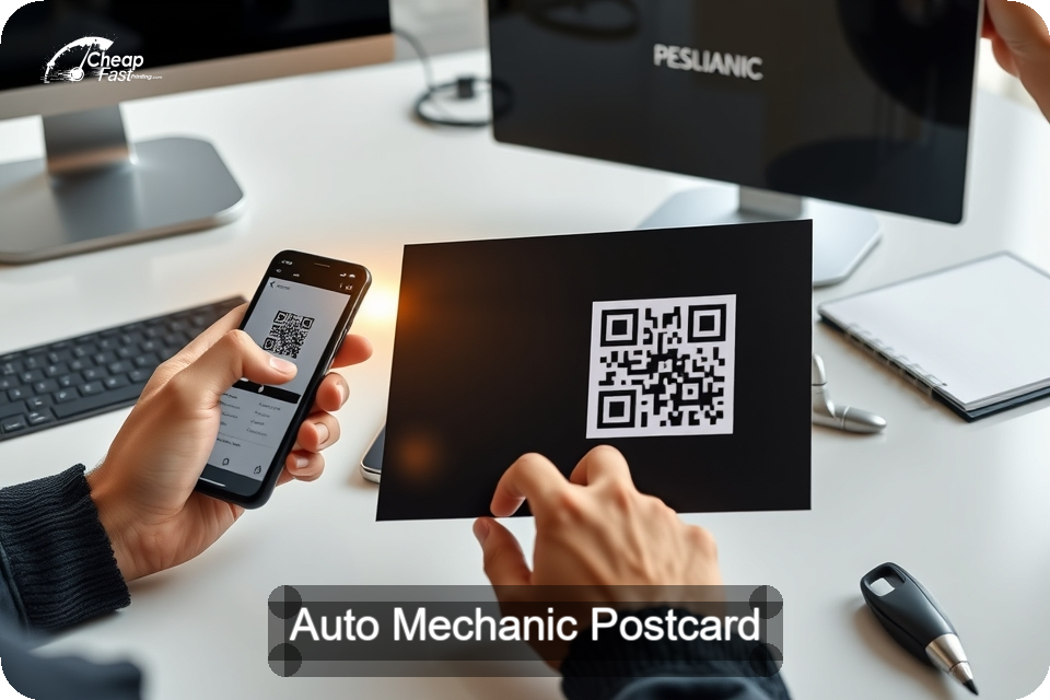 Auto Mechanic Postcard Sample 08 · 6" x 9" design sample