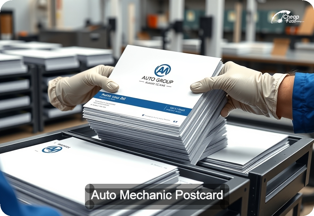 Auto Mechanic Postcard Sample 09 · 6" x 11" design sample