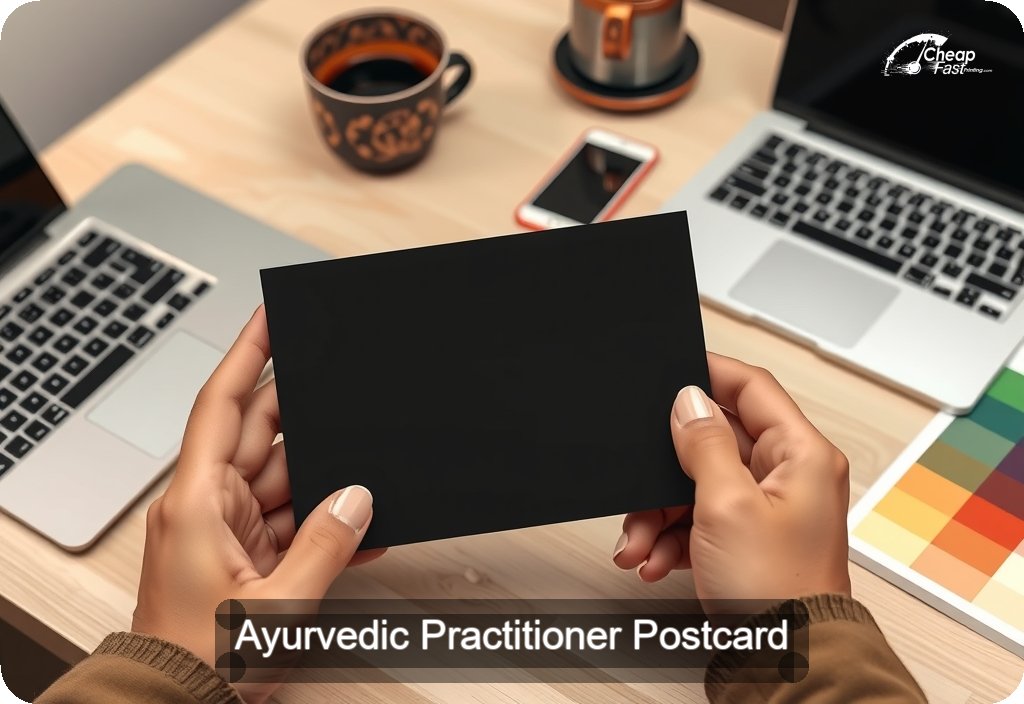 Ayurvedic Practitioner Postcard Sample 01 · 4" x 6" design sample