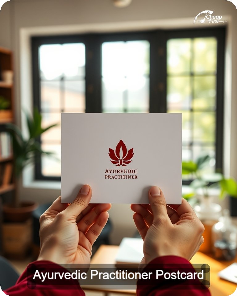 Ayurvedic Practitioner Postcard Sample 06 · 4.25" x 5.5" design sample