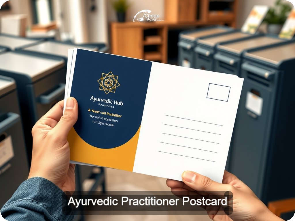Ayurvedic Practitioner Postcard Sample 09 · 6.5" x 9" design sample