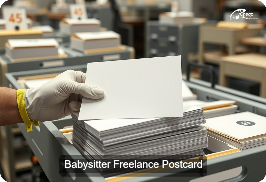 Babysitter Freelance Postcard Sample 01 · 6" x 11" design sample