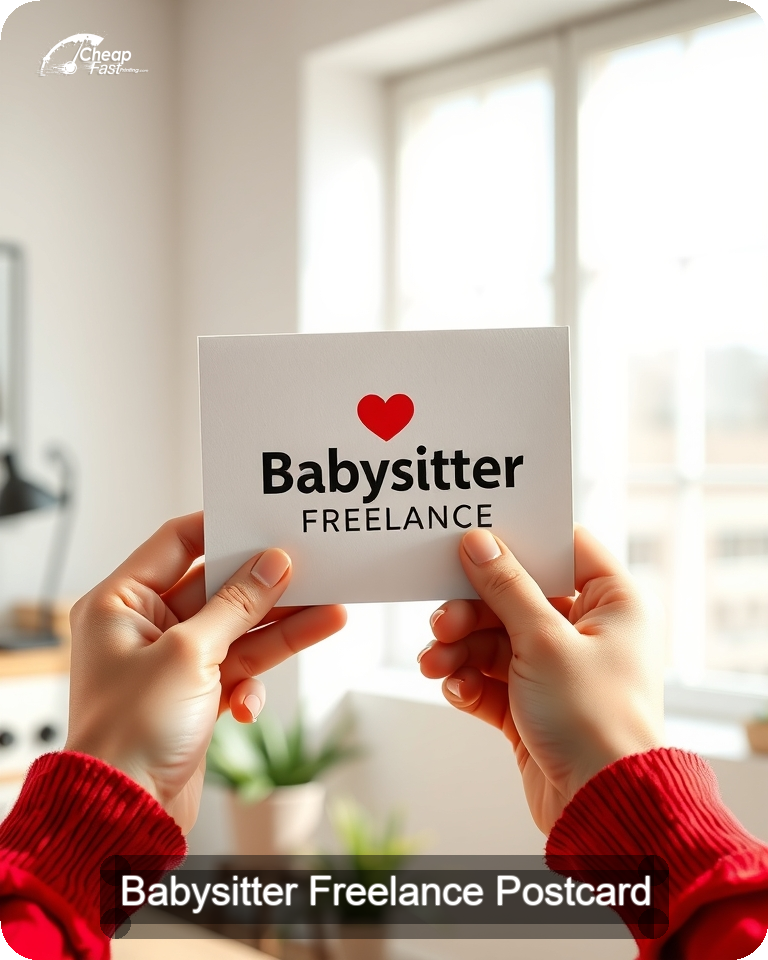 Babysitter Freelance Postcard Sample 03 · 4.25" x 5.5" design sample