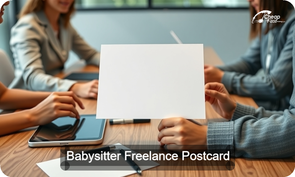 Babysitter Freelance Postcard Sample 04 · 4" x 9" design sample