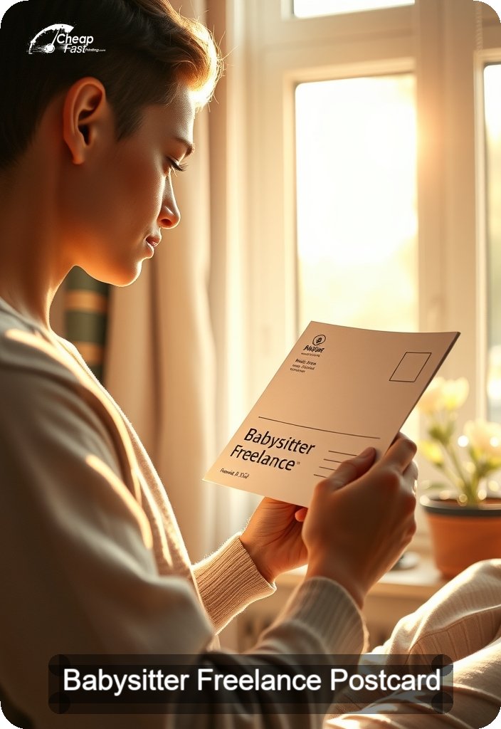 Babysitter Freelance Postcard Sample 05 · 4.5" x 6.5" design sample