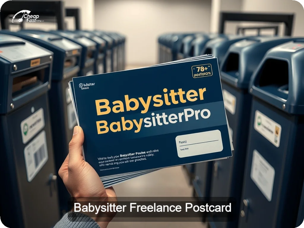 Babysitter Freelance Postcard Sample 06 · 6.5" x 9" design sample