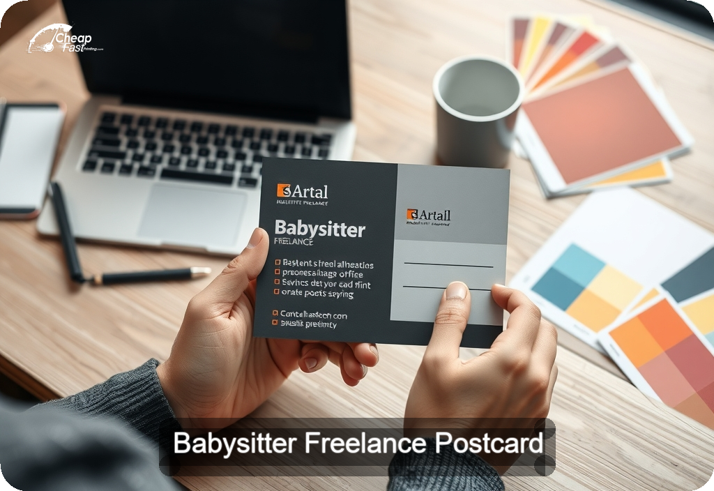 Babysitter Freelance Postcard Sample 08 · 4" x 6" design sample