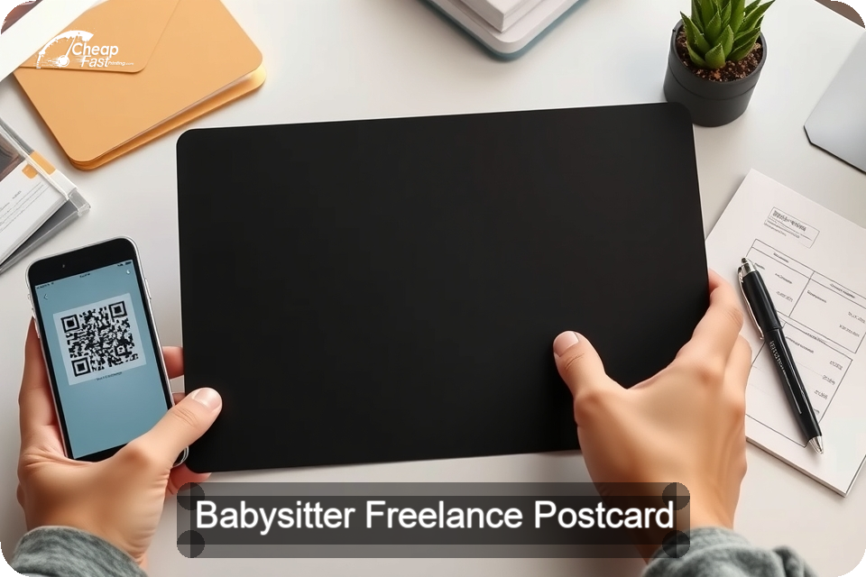 Babysitter Freelance Postcard Sample 10 · 6" x 9" design sample