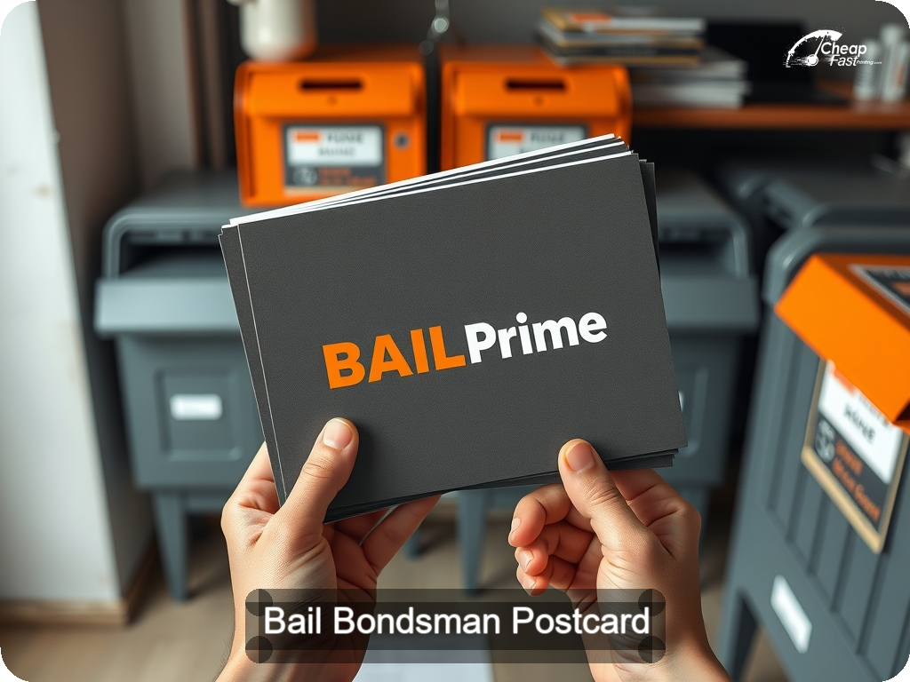 Bail Bondsman Postcard Sample 01 · 6.5" x 9" design sample