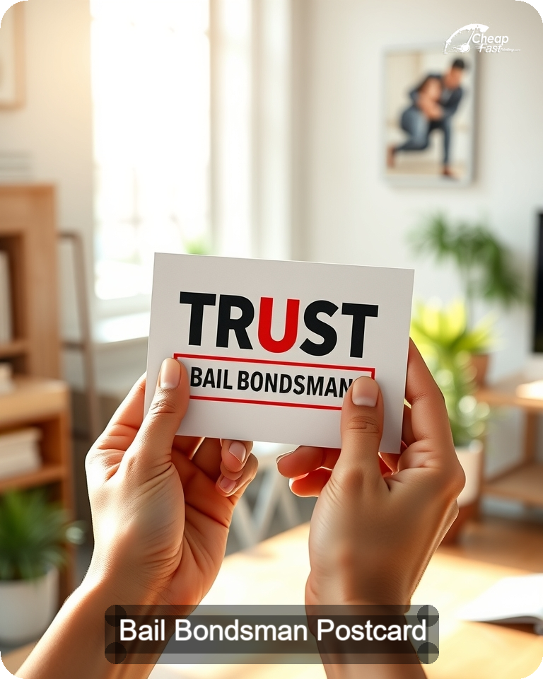 Bail Bondsman Postcard Sample 08 · 4.25" x 5.5" design sample
