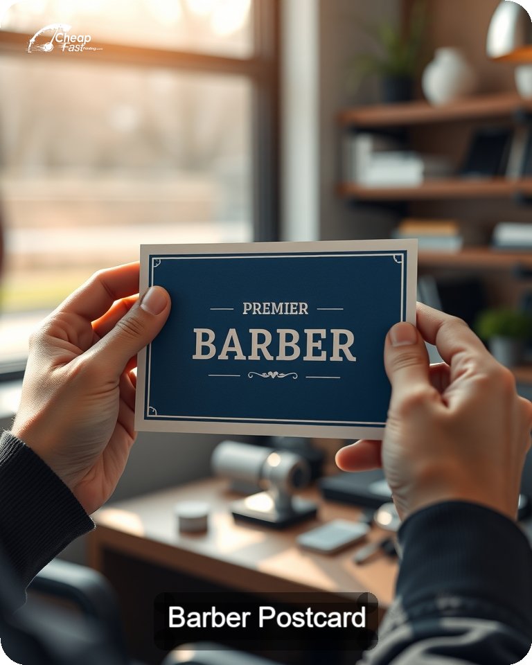 Barber Postcard Sample 02 · 4.25" x 5.5" design sample
