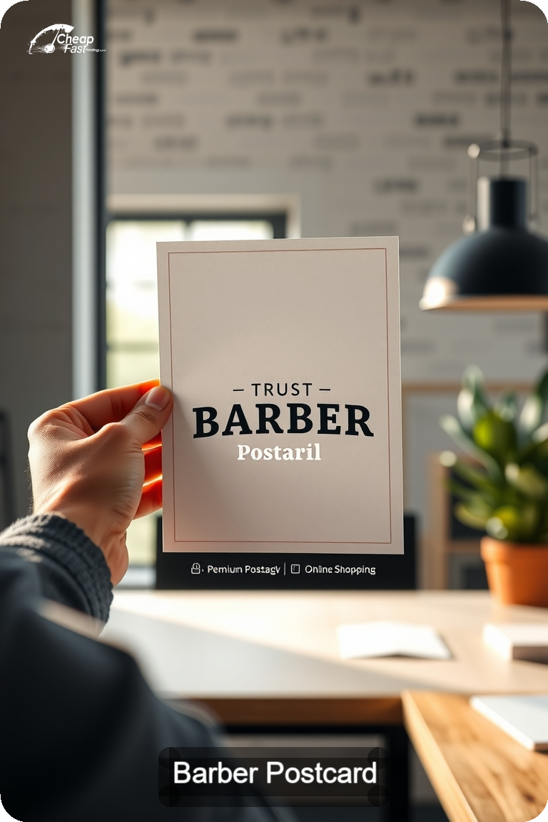 Barber Postcard Sample 06 · 4.5" x 11" design sample