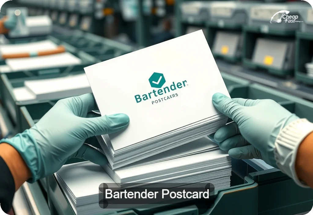 Bartender Postcard Sample 03 · 6" x 11" design sample