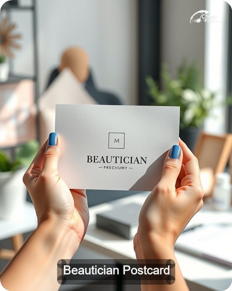 Beautician Postcard Sample 05 · 4.25" x 5.5" design sample