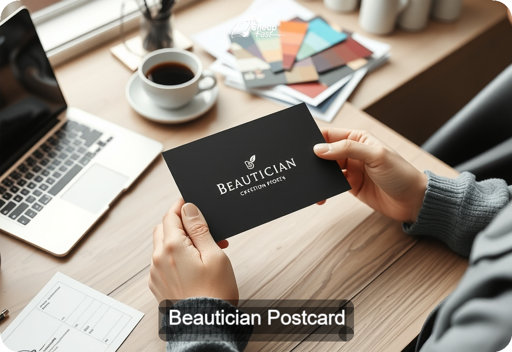 Beautician Postcard Sample 10 · 4" x 6" design sample