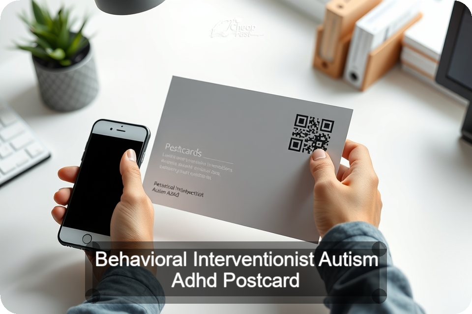 Behavioral Interventionist Autism Adhd Postcard Sample 05 · 6" x 9" design sample