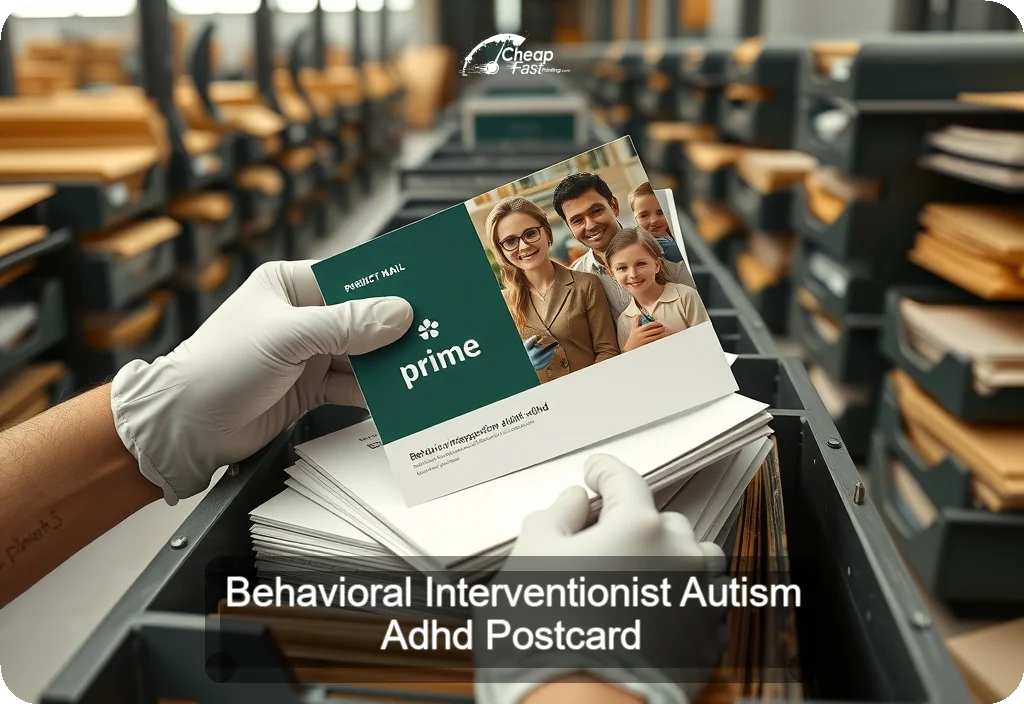 Behavioral Interventionist Autism Adhd Postcard Sample 06 · 6" x 11" design sample