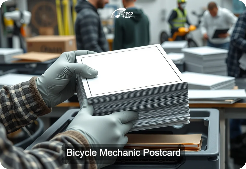 Bicycle Mechanic Postcard Sample 08 · 6" x 11" design sample