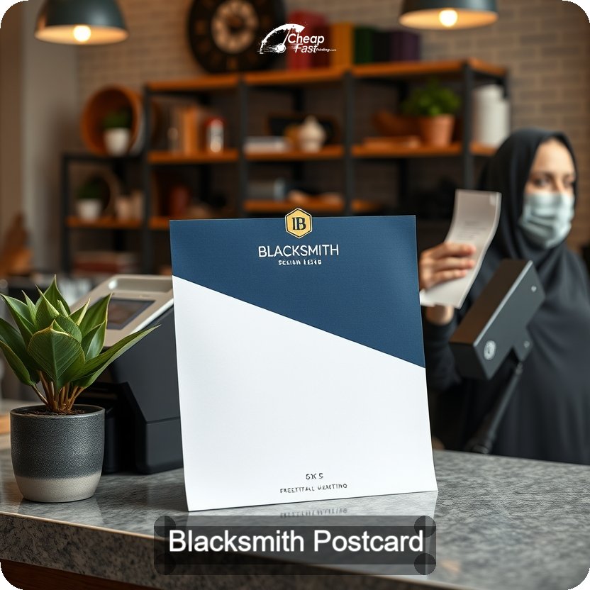 Blacksmith Postcard Sample 08 · 5" x 5" design sample