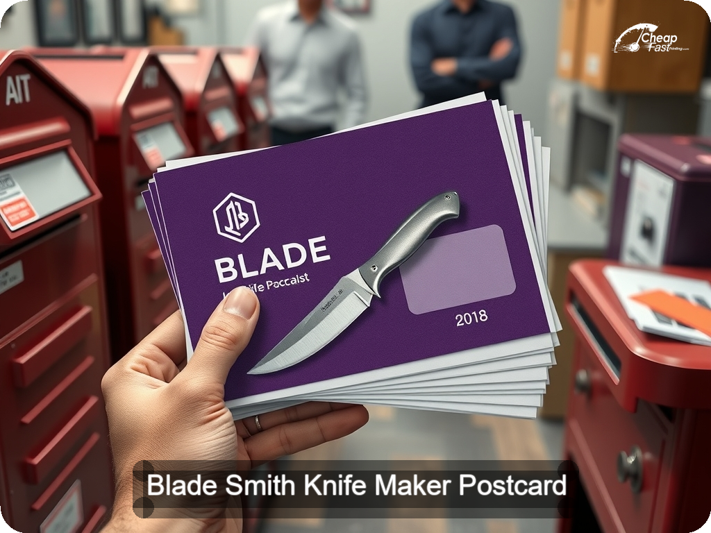 Blade Smith Knife Maker Postcard Sample 03 · 6.5" x 9" design sample