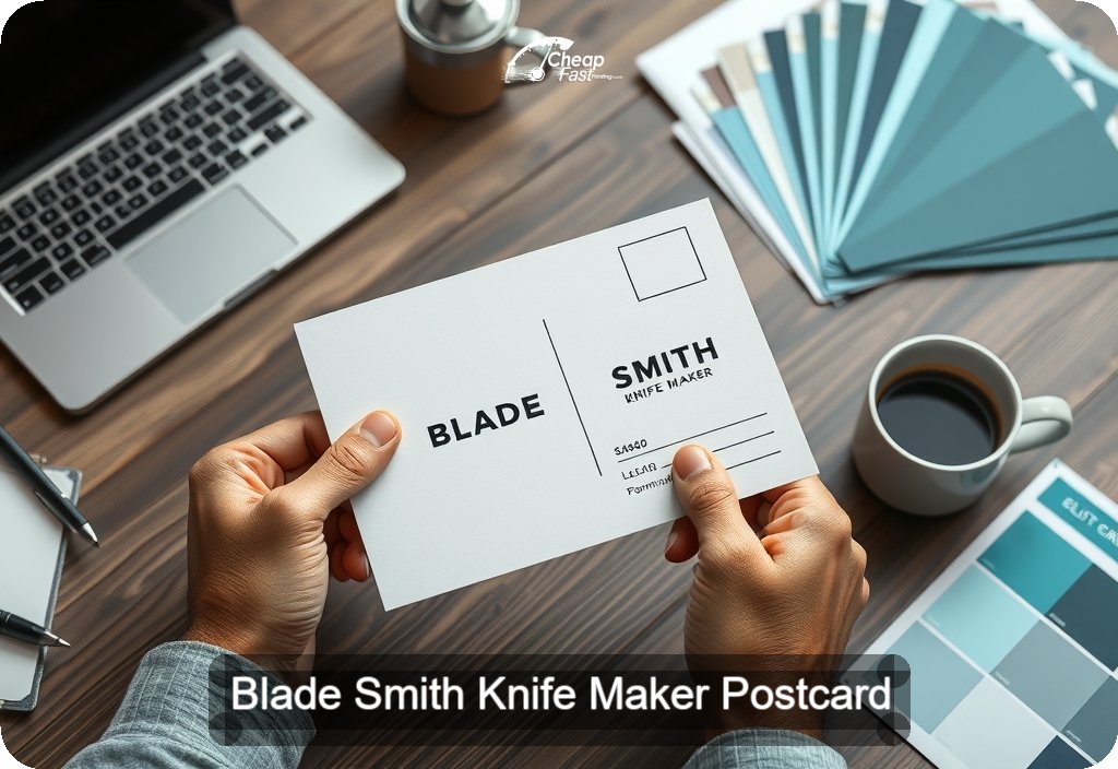 Blade Smith Knife Maker Postcard Sample 05 · 4" x 6" design sample