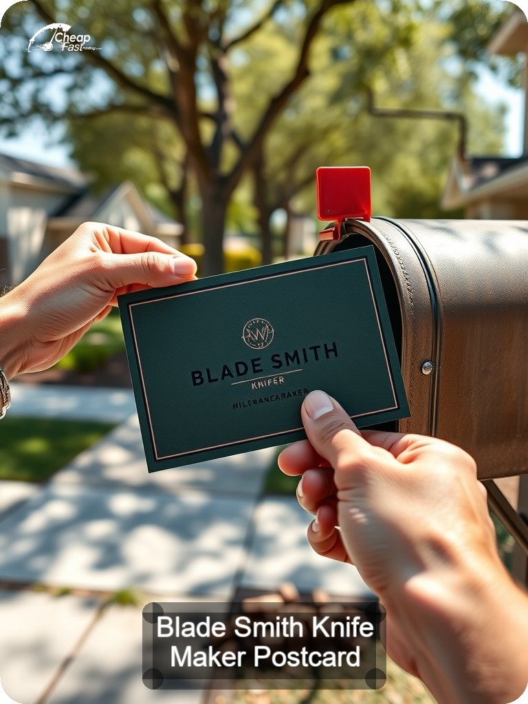 Blade Smith Knife Maker Postcard Sample 06 · 5" x 7" design sample