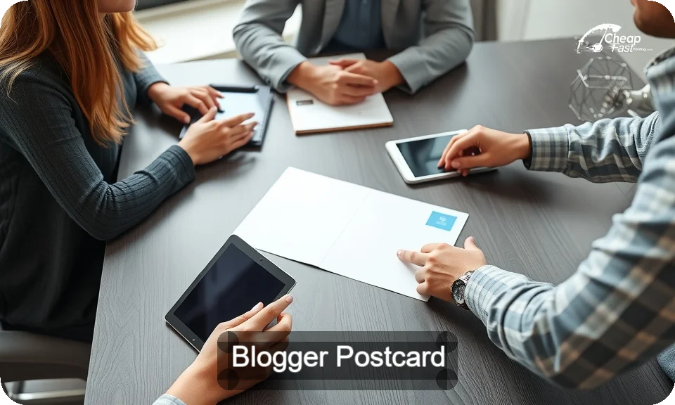 Blogger Postcard Sample 01 · 4" x 9" design sample