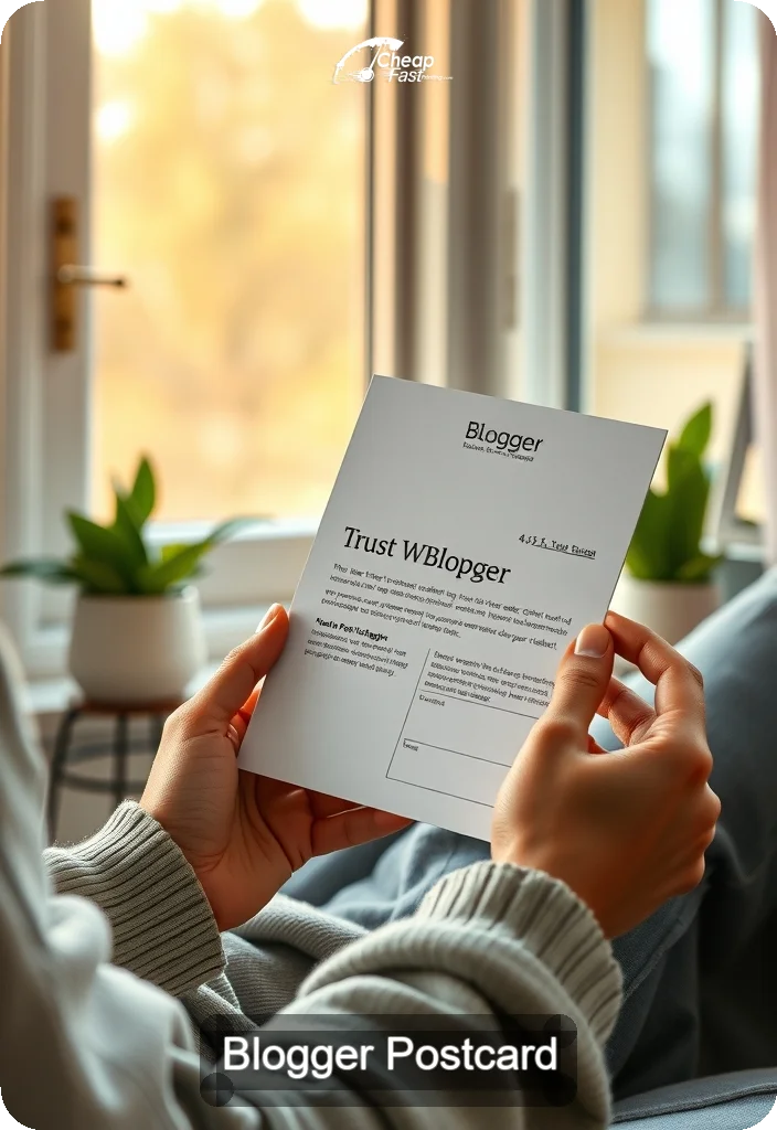 Blogger Postcard Sample 02 · 4.5" x 6.5" design sample