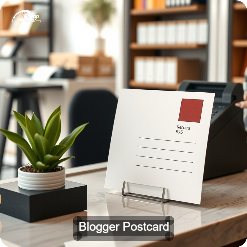 Blogger Postcard Sample 09 · 5" x 5" design sample