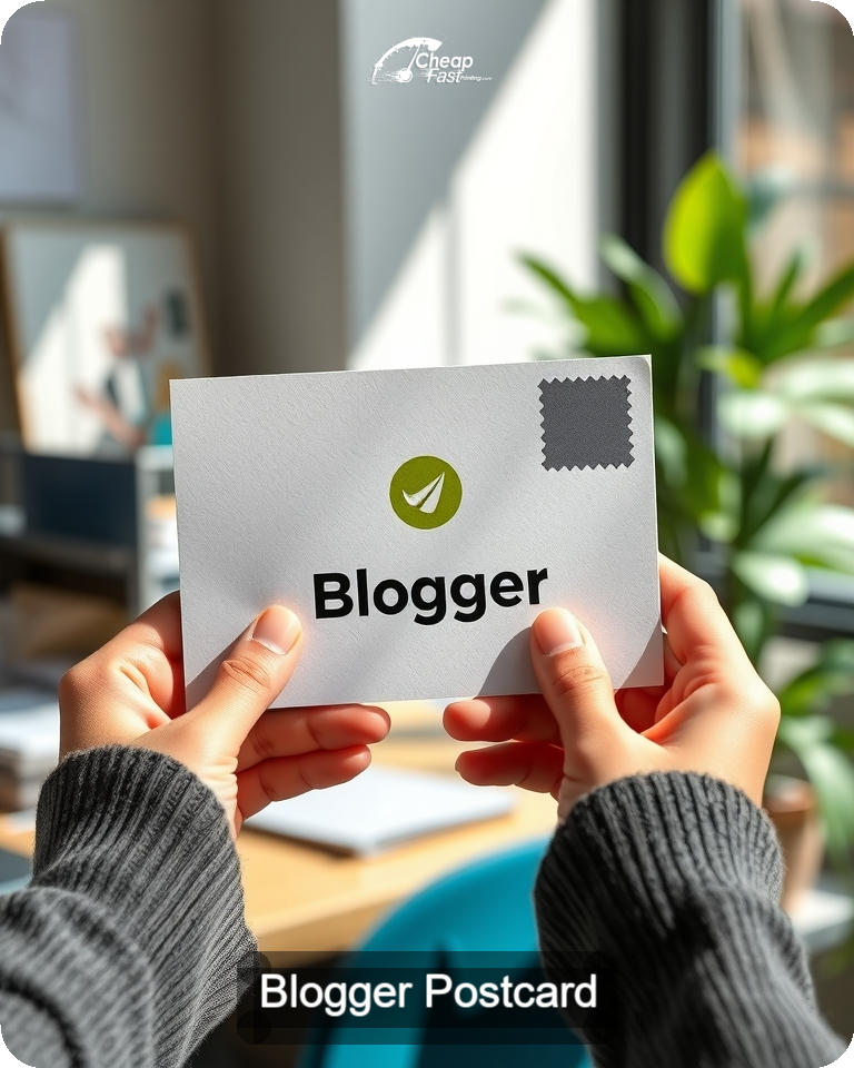 Blogger Postcard Sample 10 · 4.25" x 5.5" design sample