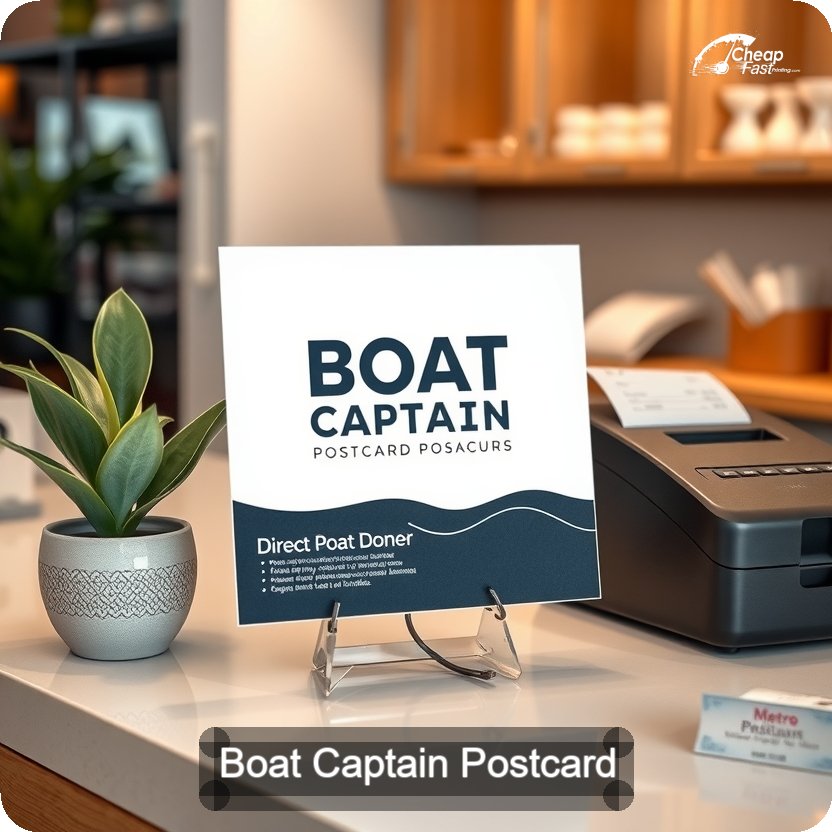 Boat Captain Postcard Sample 08 · 5" x 5" design sample