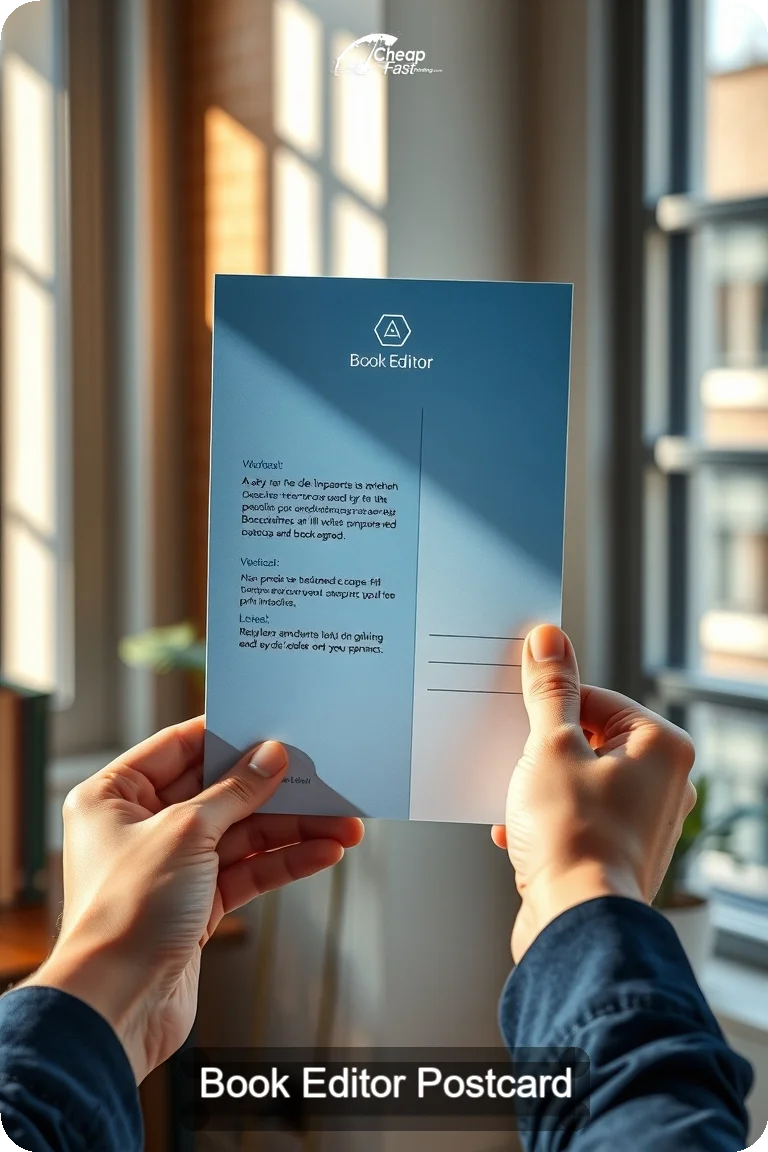 Book Editor Postcard Sample 01 · 4.5" x 11" design sample