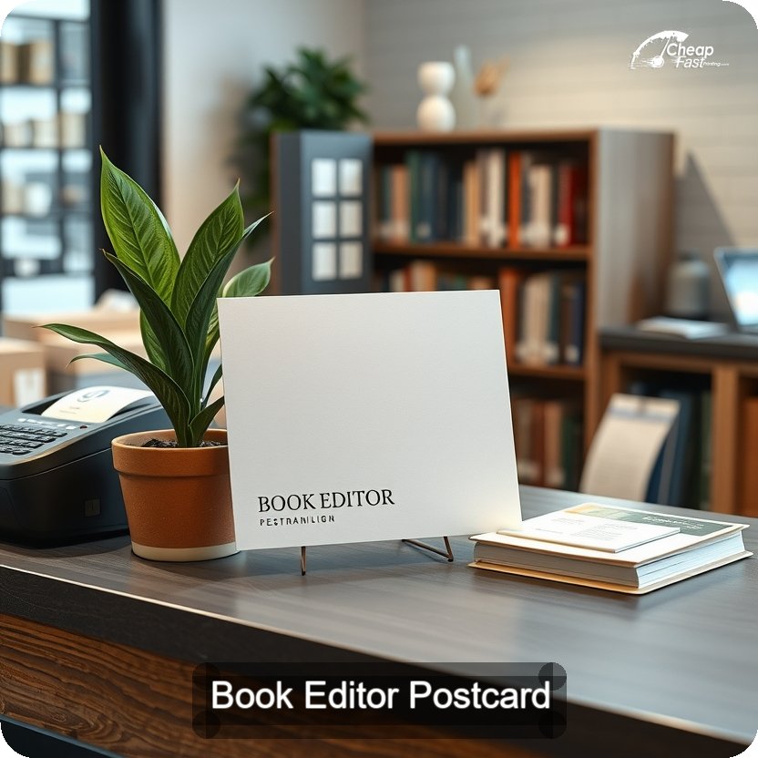 Book Editor Postcard Sample 06 · 5" x 5" design sample