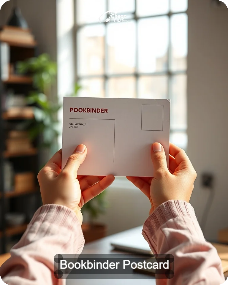 Bookbinder Postcard Sample 05 · 4.25" x 5.5" design sample